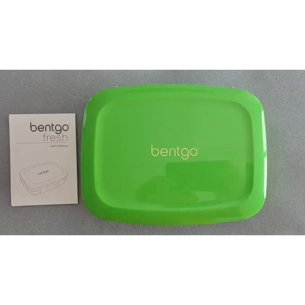 BENTGO FRESH Durable & Leak-Proof 4-Compartment Green Lunch Box--New!